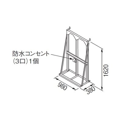 画像1: リンナイ 【UOP-5001STD-2SPT 23-2349】 連結スタンド2SPT 業務用ガス給湯器 部材 [♪]