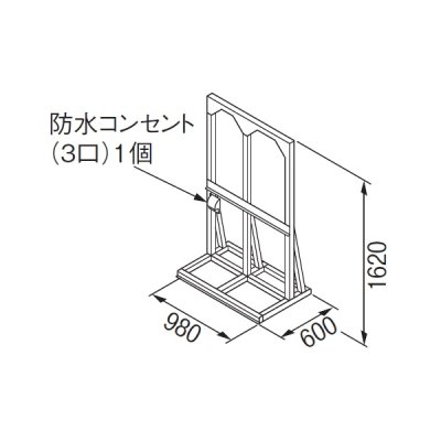 画像1: リンナイ 【UOP-5001STD-2SQ 23-2306】 連結スタンド2SQ 業務用ガス給湯器 部材 [♪]