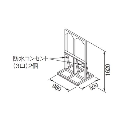 画像1: リンナイ 【UOP-5001STD-4W 23-2403】 連結スタンド4W 業務用ガス給湯器 部材 [♪]