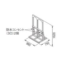 リンナイ 【UOP-5001STD-4WQ 23-2412】 連結スタンド4WQ 業務用ガス給湯器 部材 [♪]