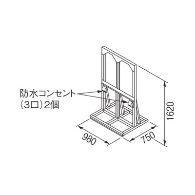 画像1: リンナイ 【UOP-5001STD-4WQ 23-2412】 連結スタンド4WQ 業務用ガス給湯器 部材 [♪]