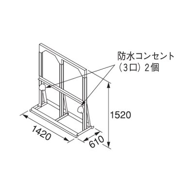 画像1: リンナイ 【UOP-E50STD-4W 23-0369】 連結スタンド4W 業務用ガス給湯器 部材 [♪]