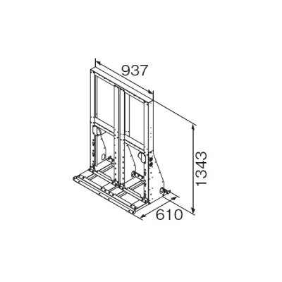 画像1: リンナイ 【UOP-A32W4-STD 23-4595】 連結スタンドW4 業務用ガス給湯器 部材 [♪]