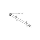 リンナイ 【UOP-E32GHS-W4-40(B) 23-5974】 ガス配管セットW4 全長904mm 業務用ガス給湯器 部材