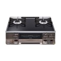 リンナイ ガスコンロ RTS65AWG36R2GA-DBL ラクシエプライム 左強火力 水無両面焼グリル 幅59cm ダークブラウン ココットプレート付属 ♪