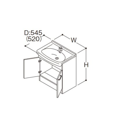 画像1: TOTO 洗面化粧台 LDSAS060BAGYG1A Aシリーズ 2枚扉 アクアオート(自動水栓) 壁給水 間口600mm 洗面ボウル高さ800mm 受注生産品 ♪§