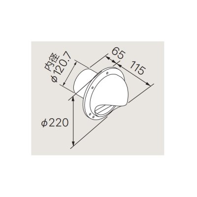 画像1: ノーリツ [ φ120ベンドトップ 0707165 ] 業務用ガスふろ給湯器 部材