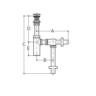 画像1: 水栓金具 TOTO TLDP1201JA 洗面器用排水金具 ボトルトラップ32mm 壁排水金具 ワンプッシュ式