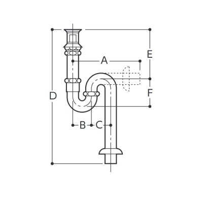 画像1: 水栓金具 TOTO TLDP2105JA 洗面器用排水金具 32mm 目皿カバー付き(Pトラップ)