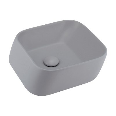 画像1: 洗面所 カクダイ 493-239-GY 角型手洗器 マットグレー ♪