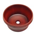 洗面所 カクダイ 493-255-BR 丸型手洗器 栃杢