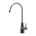 水栓金具 カクダイ 721-011-DS 浄水器用元止め水栓 逆流防止機能 90°ハンドル開閉 ダークシルバー