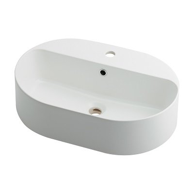 画像1: 洗面所 カクダイ #LY-493236-W 丸型洗面器 マットホワイト ♪