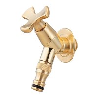 水栓金具 カクダイ 701-242-13 横水栓 アンティークゴールド