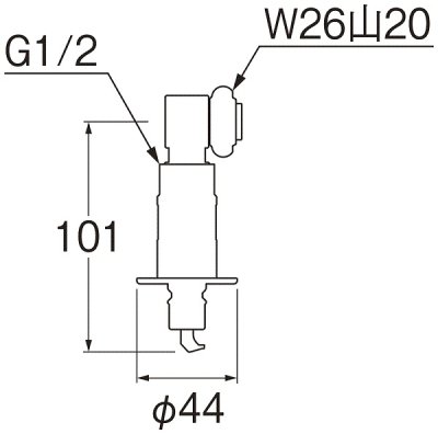 画像3: 三栄水栓 PY1236-40TVX FB洗濯機用ニップル ウルトラファインバブル発生装置内蔵