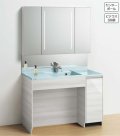 クリナップ [ミラーキャビネット (３面鏡)M-1203ANWHM + カウンター BANB120NB ] 間口120cm ティアリス 扉/ルーチェウッドホワイト 受注生産品§♪