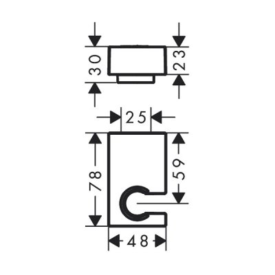 画像2: ハンスグローエ 28387000 シャワーホルダー ポルターE クロム ♪