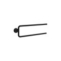 ハンスグローエ 42822670 アクサーユニバーサルサーキュラーアクセサリー タオルホルダー ダブルハンドル マットブラック 受注生産品 §♪
