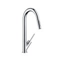 セラトレーディング HG10821A アクサースタルク キッチン用湯水混合栓(スパウト引出しタイプ) クロム ♪