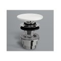 セラトレーディング AU98192 ダイレクトプッシュ排水ヘッド部(イノ・ザ ニュークラシック・バル洗面器専用品) ホワイト ♪