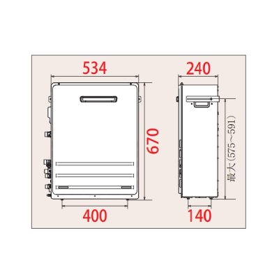 画像2: パロマ [FH-2023FAR 都市ガス] ガスふろ給湯器 リモコン別売 屋外設置 設置フリータイプ フルオート 据置設置型 20号
