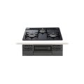 パロマ [PD-743W-60GZ 都市ガス] ビルトインコンロ BRilliO 60cm 3口 水なし両面焼グリル マッティーブラック (ラ・クックグラン同梱)