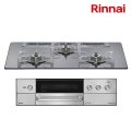 [在庫あり] リンナイ [RHS71W38M13RCSTW 都市ガス] ビルトインコンロ 幅75cm DELICIA(デリシア) 強火力(左・右) プラチナミラーD ザ・ココット付属 ☆2 ♭