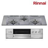 [在庫あり] リンナイ [RHS71W38M13RCSTW 都市ガス] ビルトインコンロ 幅75cm DELICIA(デリシア) 強火力(左・右) プラチナミラーD ザ・ココット付属 ☆2 ♭