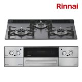 [在庫あり] リンナイ [RHS31W42J4RSTW 都市ガス] ビルトインコンロ 幅60cm Lisse(リッセ) 強火力(左・右) サテンシルバー ココットプレート付属 ☆2 ♭