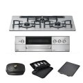 リンナイ [RHS71W34ALRSR 都市ガス] ビルトインコンロ 幅75cm GRILLER(グリレ) 強火力(右) シルバー ザ・ココット ココットプレート トースト・ピザプレート付属