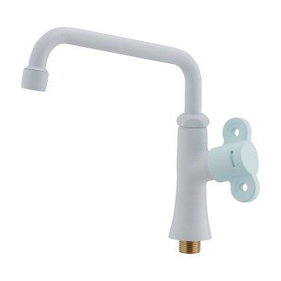 画像1: カクダイ 700-440-B 水栓金具 泡沫立形自在水栓 90°開閉ハンドル フロストミント