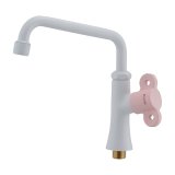 カクダイ 700-440-P 水栓金具 泡沫立形自在水栓 90°開閉ハンドル フロストピーチ