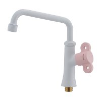 カクダイ 700-440-P 水栓金具 泡沫立形自在水栓 90°開閉ハンドル フロストピーチ