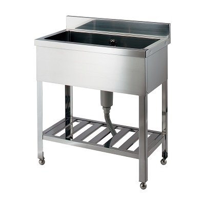 画像1: カクダイ 457-102-90 水栓金具 ステンレスシンク 1槽式 奥行600 幅900 受注生産品[§♪]
