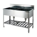 カクダイ 457-105-120 水栓金具 ステンレスシンク 2槽式 奥行450 幅1200 受注生産品[§♪]