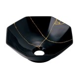 カクダイ 493-277-D 洗面所 手洗器 Buttobi 継 磁器製 九谷焼 置型 宵鳴 [♪」