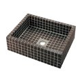 カクダイ 493-343-GY 洗面所 タイル貼り洗面器 和風 響 置型 グレーブラウン [♪」