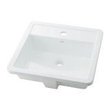 カクダイ 493-075 洗面所 角型洗面器 Luju オーバーカウンター 陶器製 [♪」