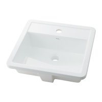 カクダイ 493-075 洗面所 角型洗面器 Luju オーバーカウンター 陶器製 [♪」