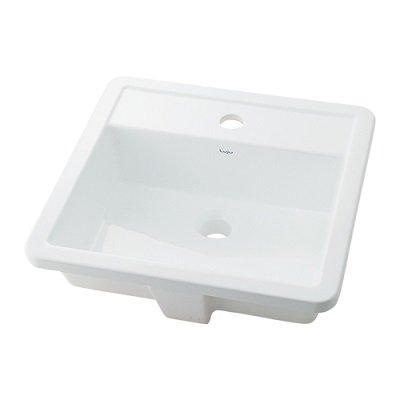 画像1: カクダイ 493-075 洗面所 角型洗面器 Luju オーバーカウンター 陶器製 [♪」