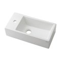 カクダイ 493-153 洗面所 壁掛手洗器 Lホール Luju 陶器製 壁掛け [♪」
