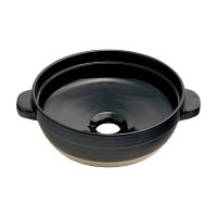 カクダイ 493-275-D 洗面所 土鍋手洗器 和風 瑠珠 陶器製 信楽焼 置型 海苔 [♪」