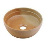 カクダイ 493-276-YR 洗面所 丸型手洗器 和風 瑠珠 陶器製 信楽焼 置型 東雲 [♪」