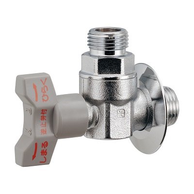 画像1: カクダイ 653-930-13 水栓金具 逆止弁付アングルボール止水栓 送り座付 逆流防止機能付