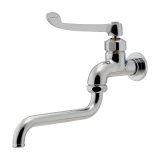 カクダイ 706-164-20QR 水栓金具 厨房用ロングレバー自在水栓 青・赤表示リング付