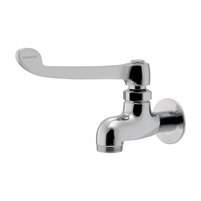 画像1: カクダイ 706-165-13QR 水栓金具 厨房用ロングレバー自在水栓本体 青・赤表示リング付