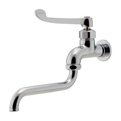 画像1: カクダイ 724-164-20QR 水栓金具 厨房用ロングレバー自在水栓 青・赤表示リング付