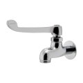 カクダイ 724-197-13QR 水栓金具 厨房用ロングレバー自在水栓本体 青・赤表示リング付
