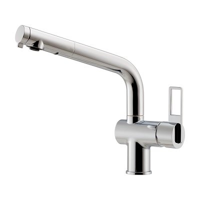 画像1: カクダイ 117-047-CH 水栓金具 シングルレバー混合栓 CORDIA ブレードホース 逆流防止機能なし