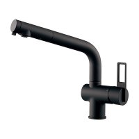 カクダイ 118-051-MD 水栓金具 シングルレバー引出し混合栓 CORDIA ブレードホース 逆流防止機能付 マットブラック